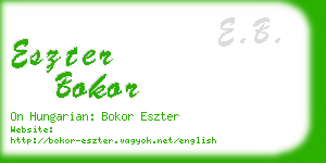 eszter bokor business card